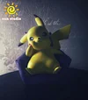 Gengar Sofa Pikachu - Pokemon Resin Statue - sun Studio