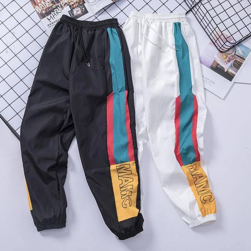 Pantaloni sport de vară subțiri cu elastic în talie și la glezne