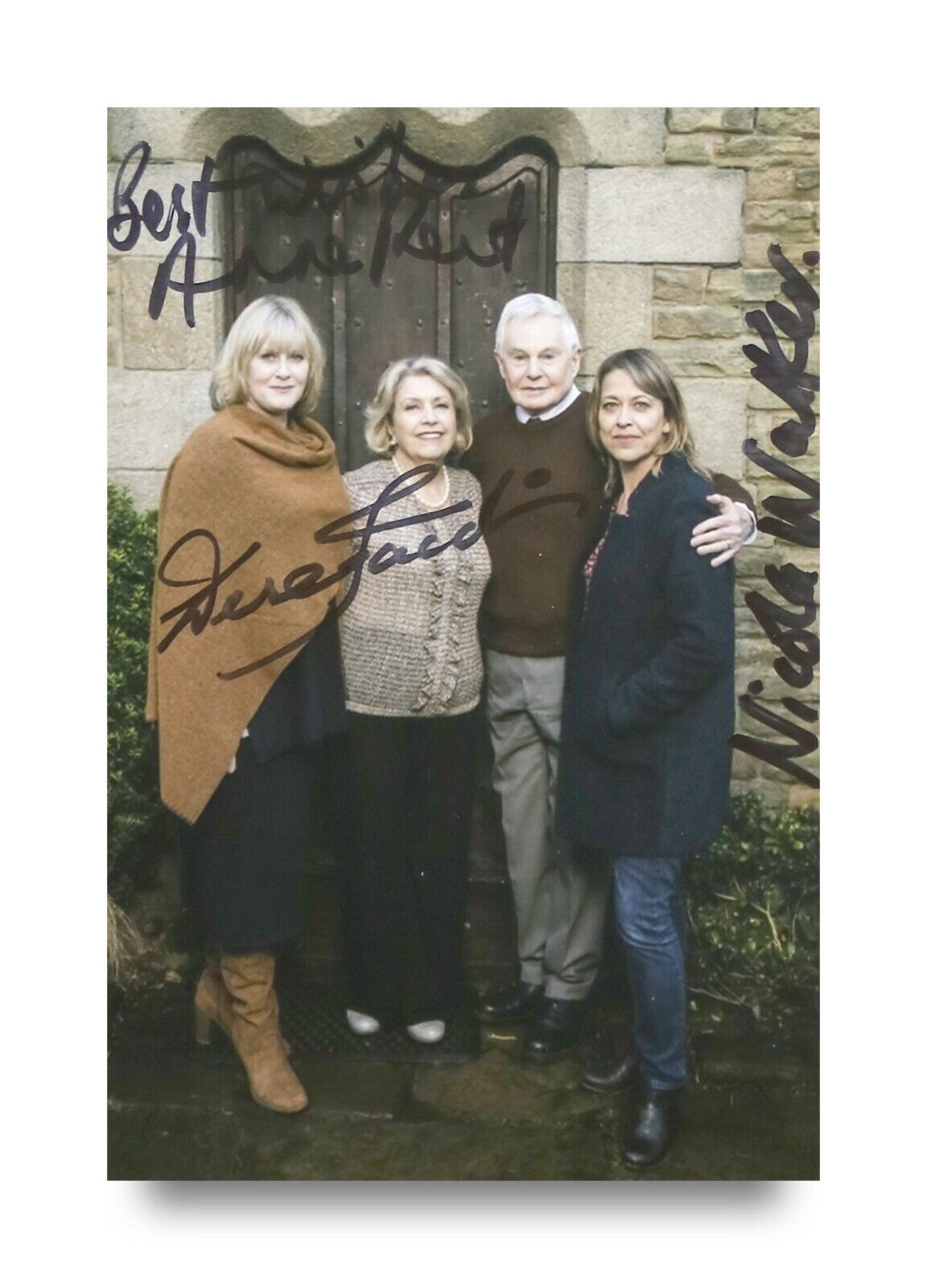 Derek Jacobi Anne Reid Nicola Walker Signed 6x4 Photo Poster painting Last Tango Autograph + COA