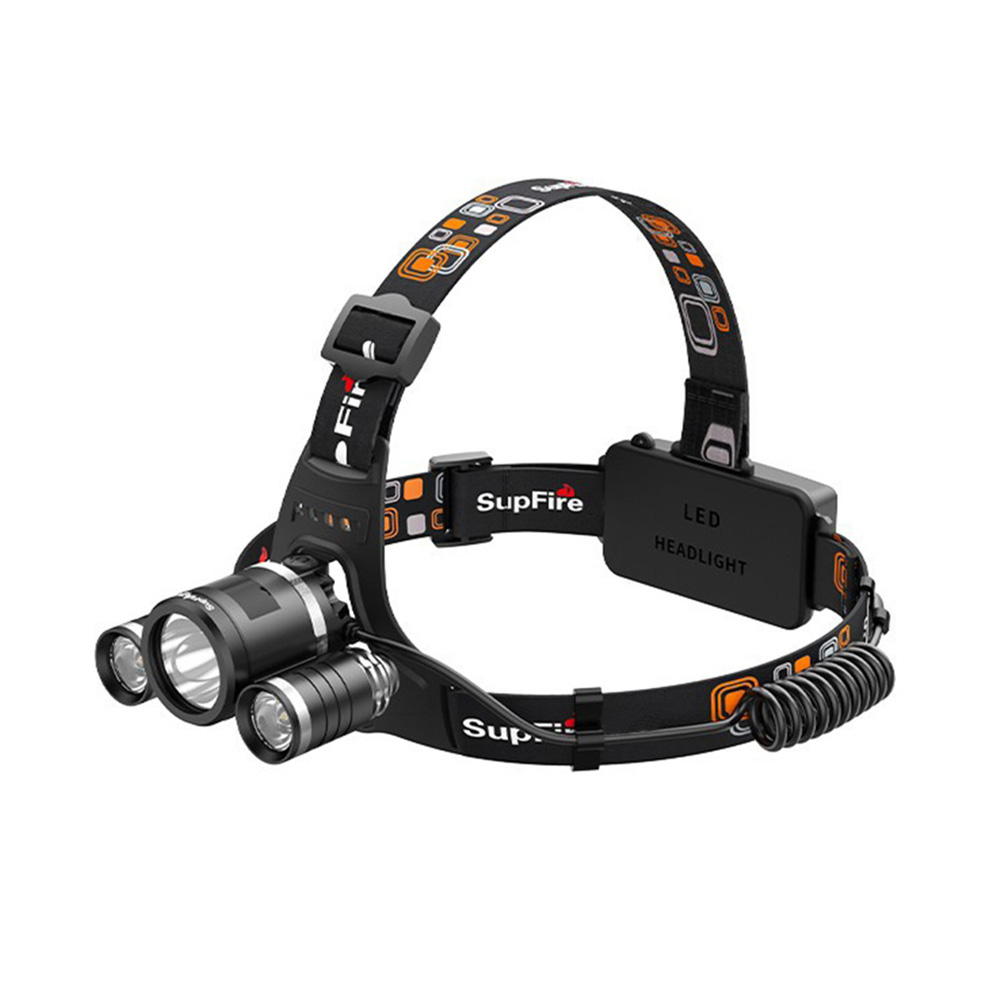 

1pc 3-Lamp Beads LED Head Light Outdoor Fishing Flashlight Electric Torch, 501 Original