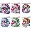 6PCS DIY Diamond Art Greeting Cards Santa Claus Congratulations Cards & Gift