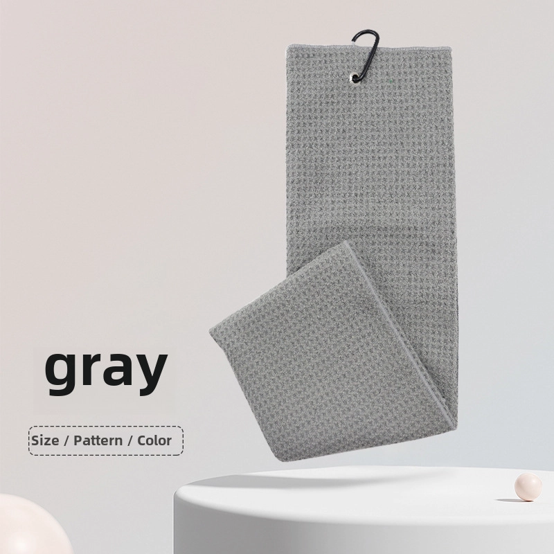 Golf Towel Tri-fold Sports Microfiber Waffle Ball Towel Pineapple Plaid Printed Embroidered Logo