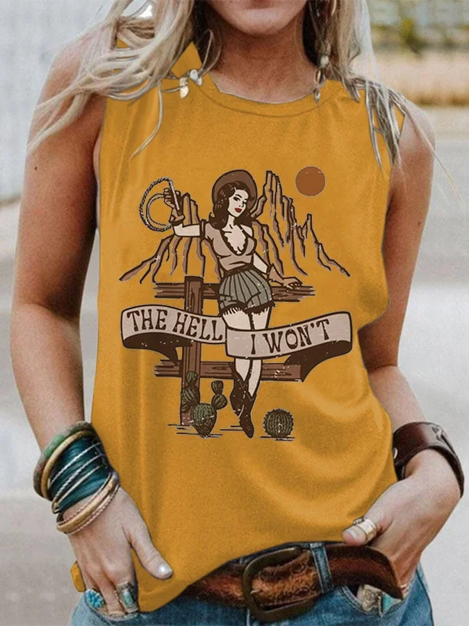 Women's The Hell I Won't Print Casual Vest