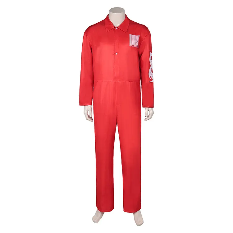 Bank Slipknot Joey Jordison Red Team Uniform Jumpsuit Set Outfits Cosplay Costume Halloween Carnival Suit