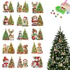 15Pcs Weihnachten Weihnachtsbaum doppelseitig - 5d DIY Handwerk Anhänger