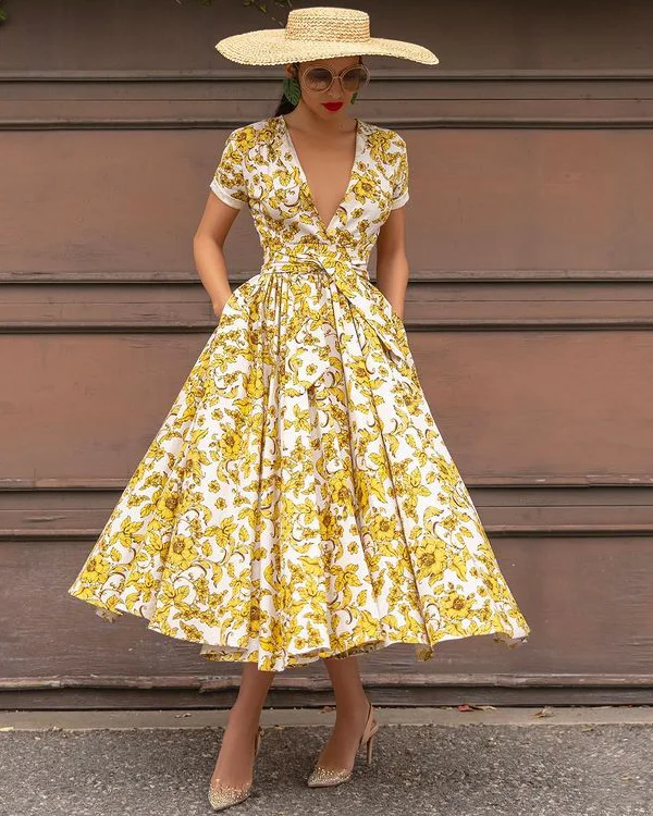 V-neck summer dress