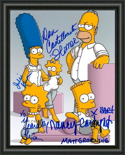 The Simpsons Cast - BART HOMER SIGNED - A4 AUTOGRAPHED Photo Poster painting POSTER -  POST