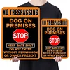 No Trespassing Dog On Permises Stop Keep Gate Shut Do Not Enter Without Permission Or Owner Persent - Vintage Metal Signs - 20*30cm/30*40cm - Warning