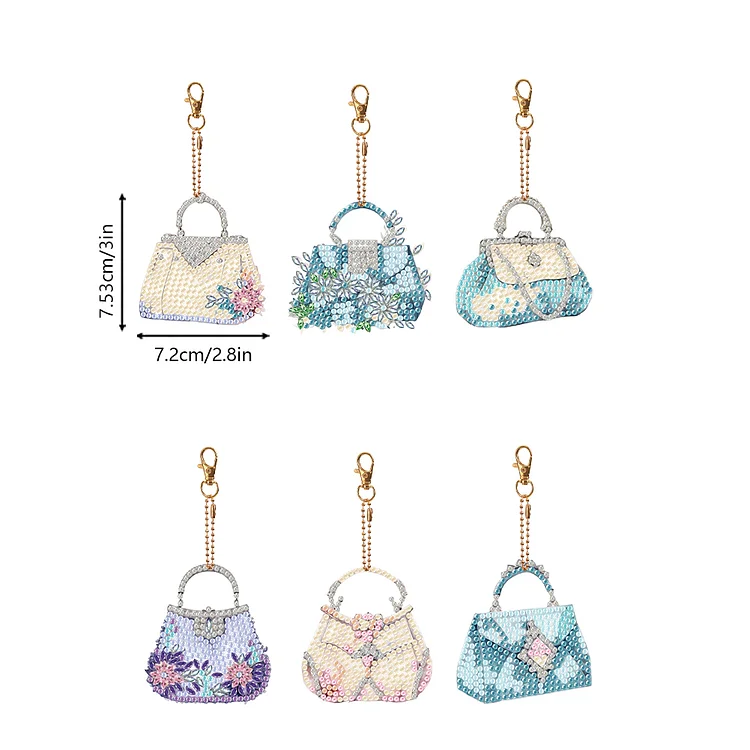 Double Sided Diamond Painting Keychains Special Shape 6PCS (Xmas Ornament)  5.99