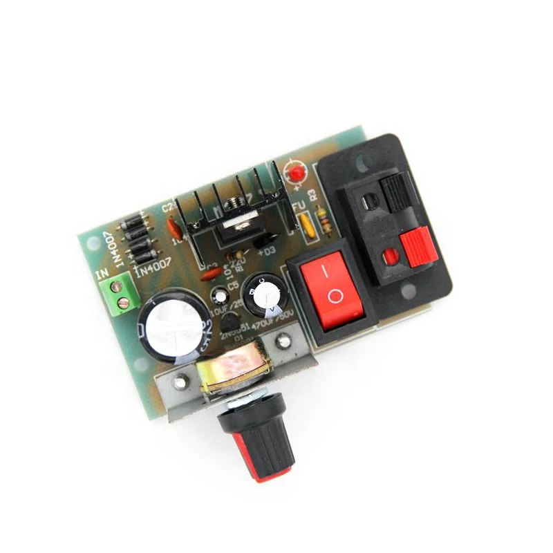 LM317 Adjustable Power Supply with Switch Rectified Power Regulator Board AC DC Input LM317 Voltage Regulator Circuit