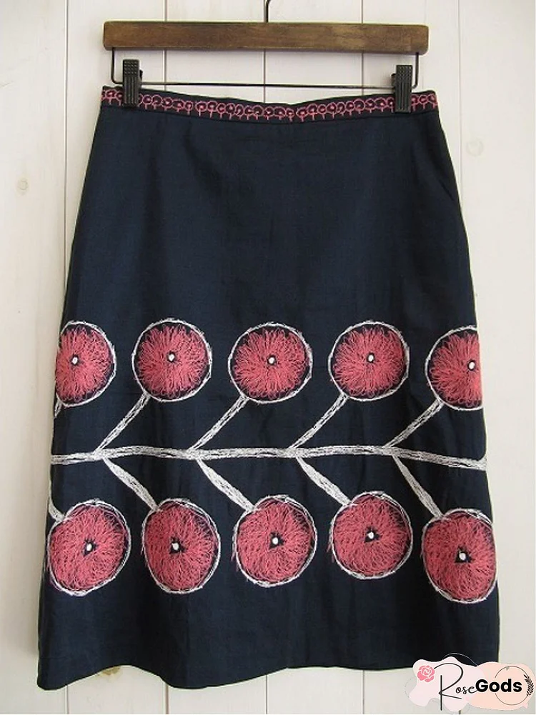 Floral Cotton Skirt