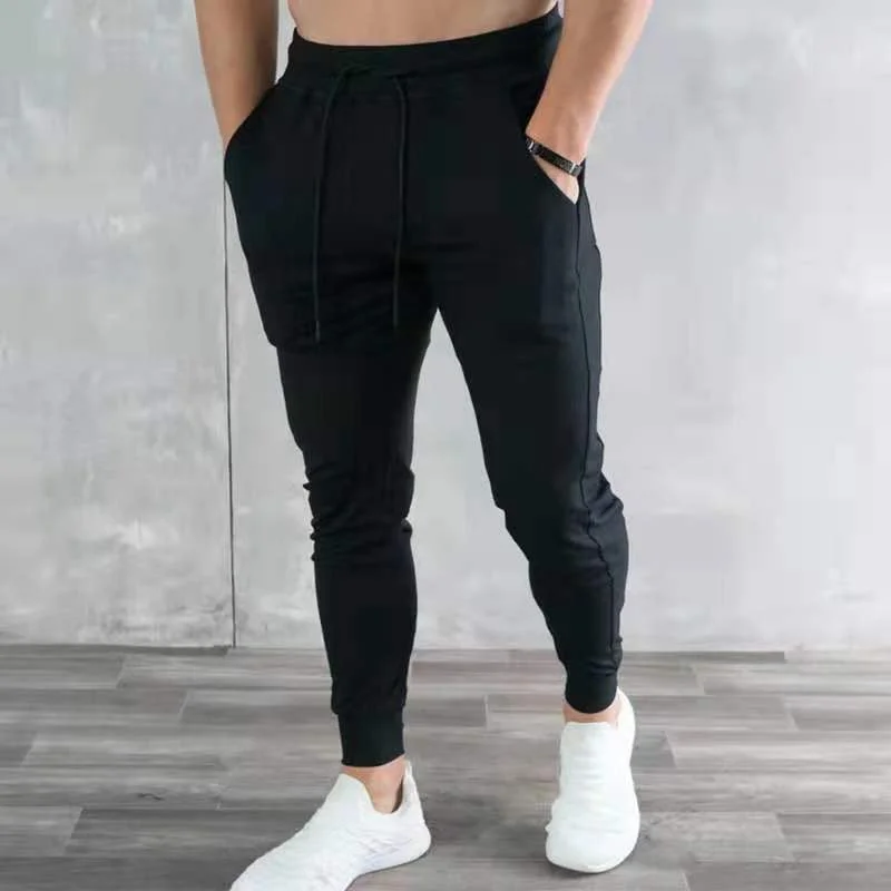 Back to college 2023 Multi-Pockets Jogging Sweatpants Men's Gym Training Fitness Pant Cotton Fashion Mus Cle Men Casual Running Pants YB-2