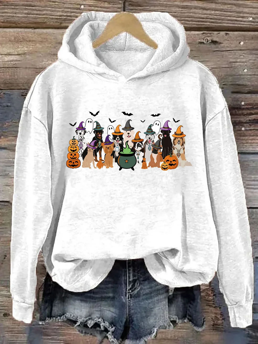 Witch Dogs Halloween Hoodie