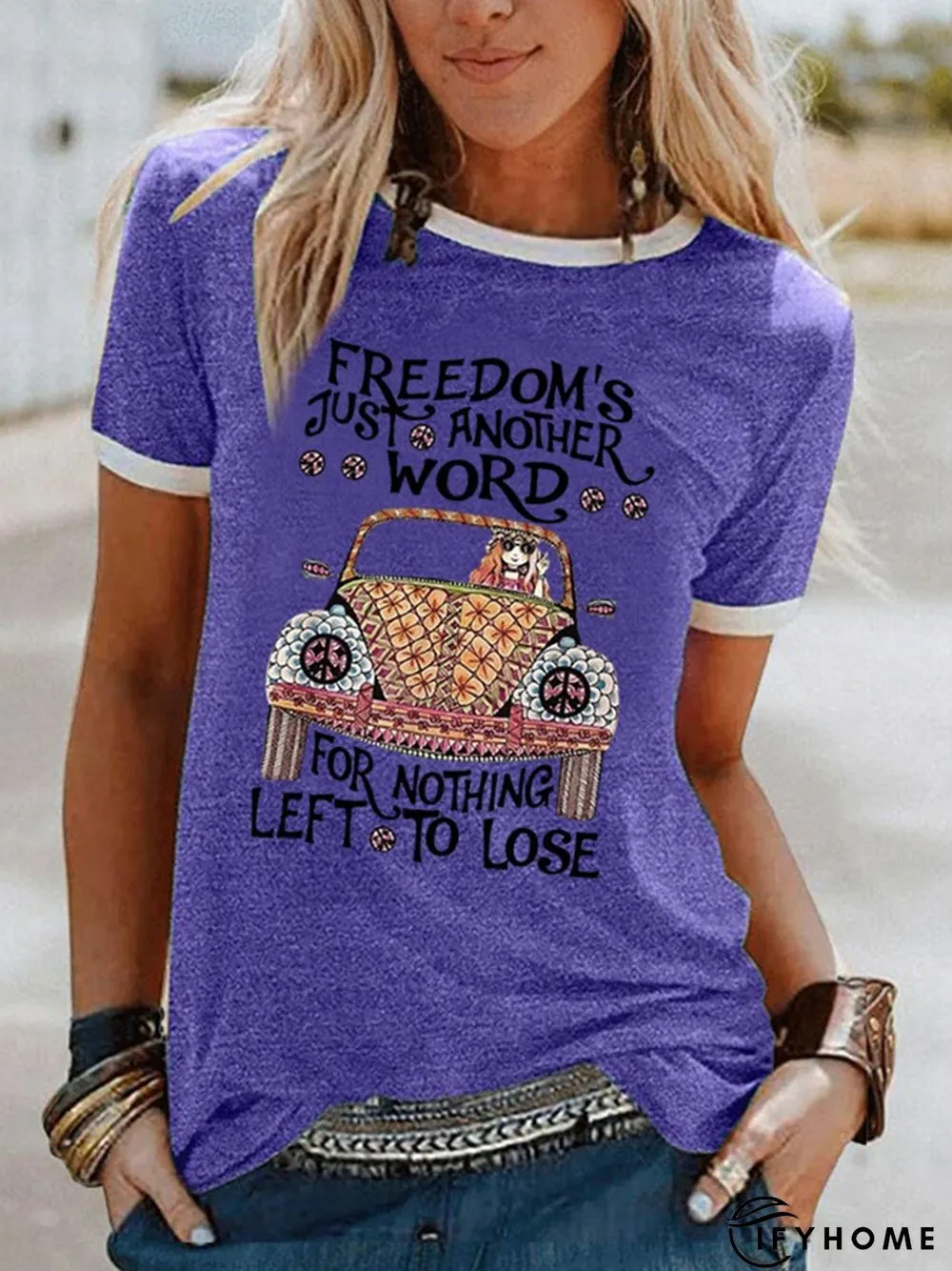 Printed Short Sleeve Casual Modal T-shirt | IFYHOME