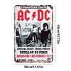 AC/DC - Panneaux en &eacute;tain m&eacute;tallique(20*30cm/30*40cm) - Musique