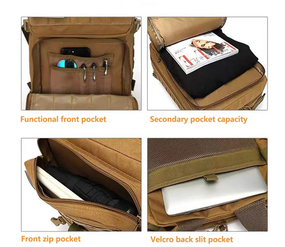 ohhunt® 50L Tactical Backpack Waterproof Large Capacity Package Outdoor Sports Hiking Camping Safari Hiking Backpack