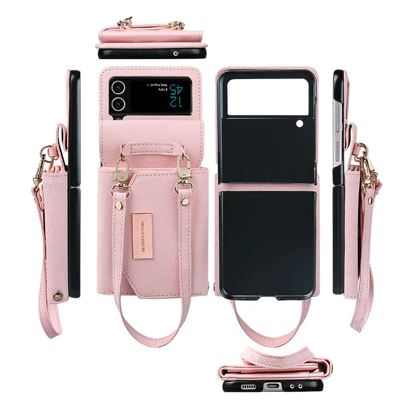 For Samsung ZFlip4 Folding Screen Wallet Phone Case