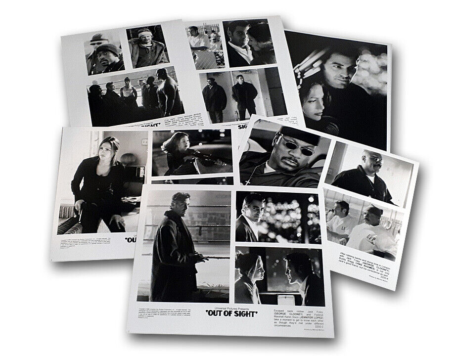 Out of sight George Clooney Jennifer Lopez black & white press kit Photo Poster paintings