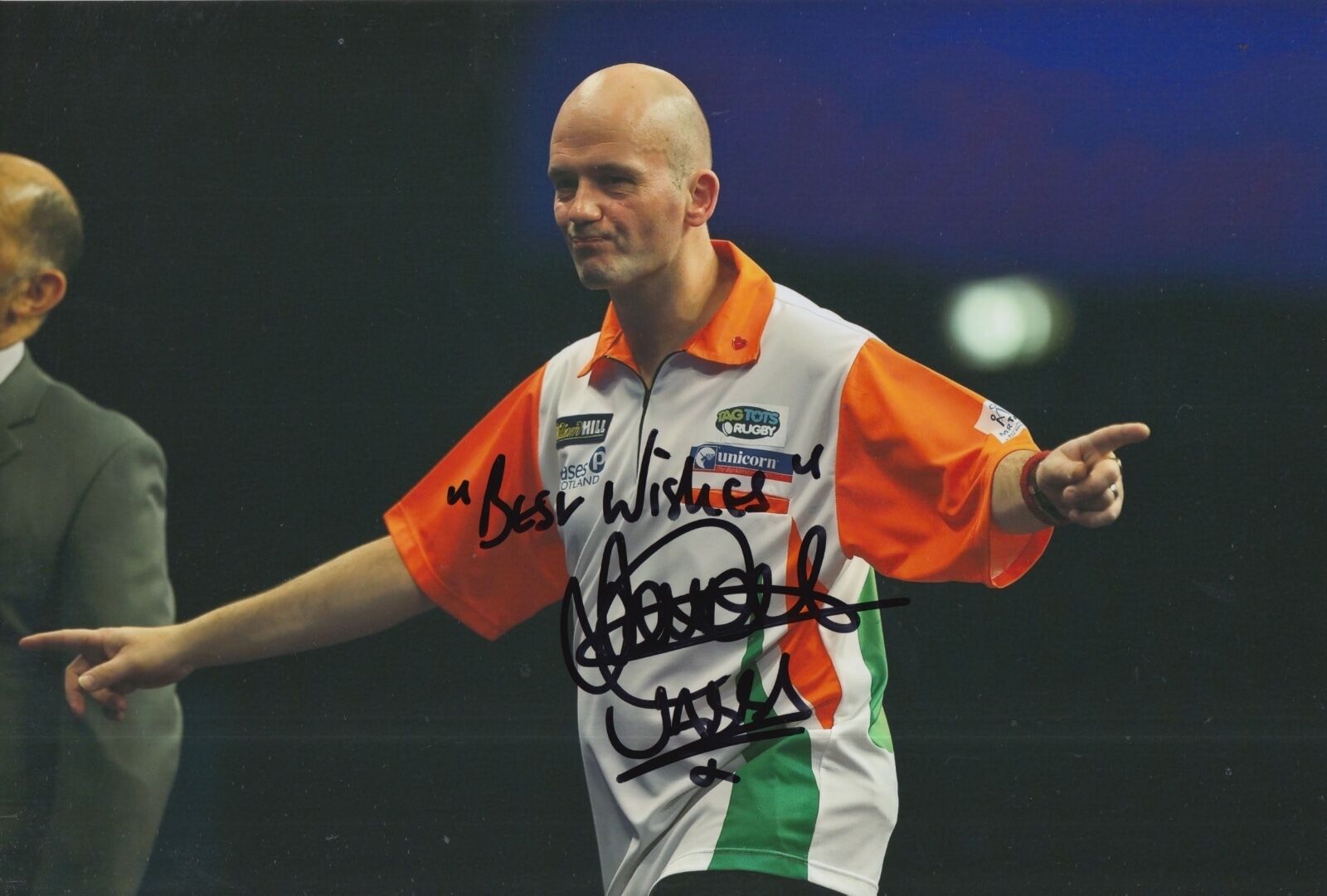 Jamie 'Jabba' Caven Hand Signed 12x8 Photo Poster painting Darts 4.