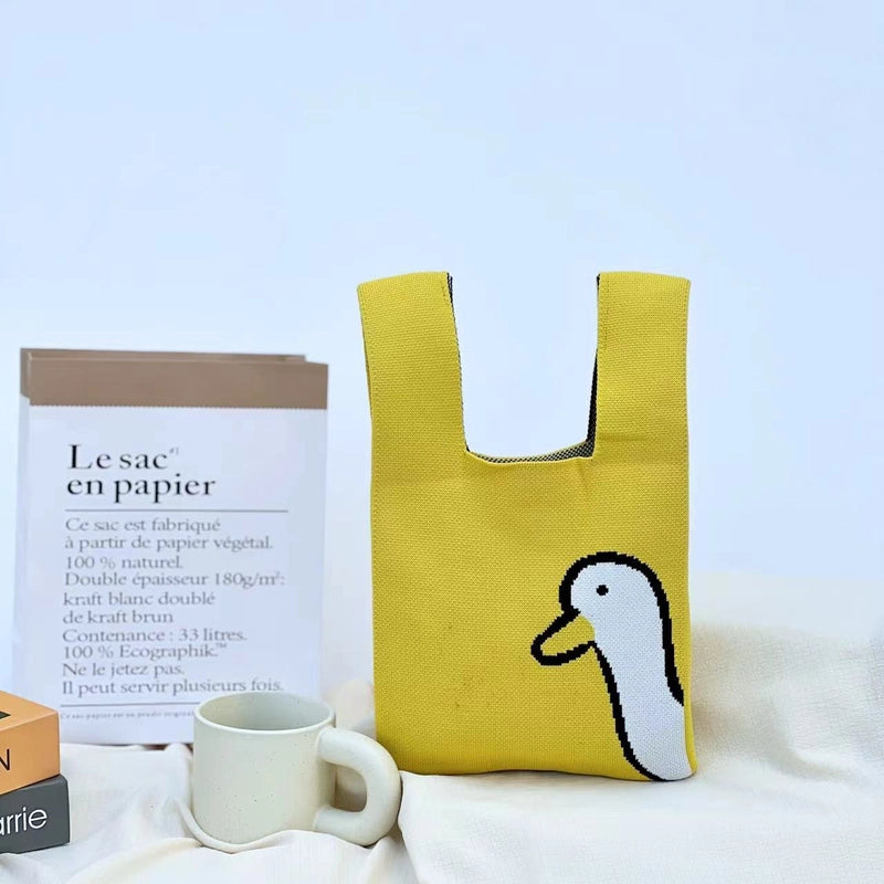 Gift Packaging Handbag Casual Knitted Handbag Woven Bag Multi-pattern Style Knitted Bag For Women