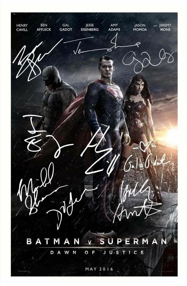 BATMAN VS SUPERMAN CAST AUTOGRAPH SIGNED Photo Poster painting POSTER PRINT