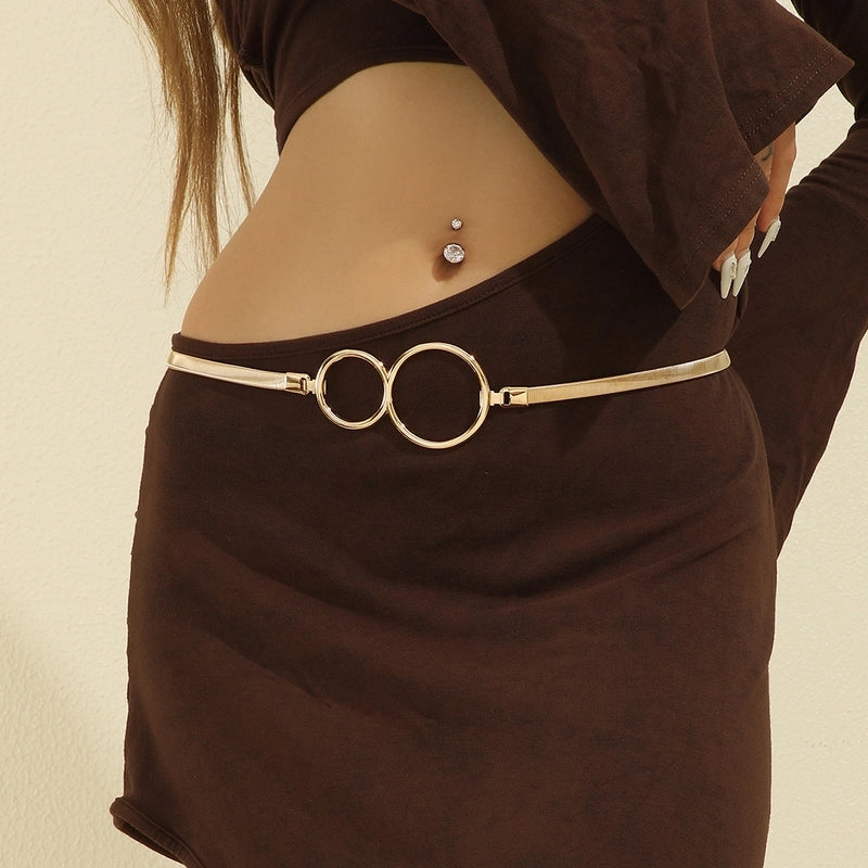 Ethnic Style Geometric Metal Iron Women's Chain Belts