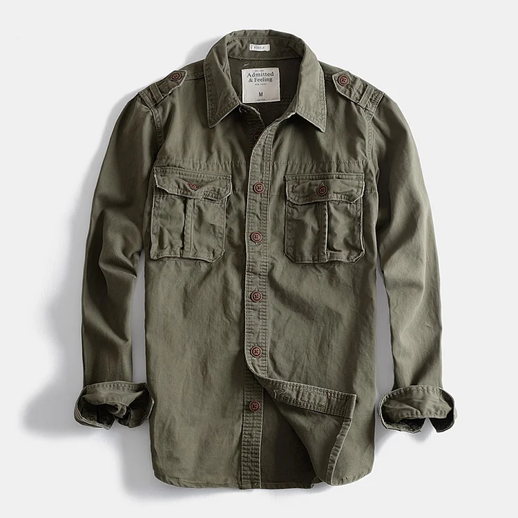 Outdoor Multicolor Camo Long Sleeve Casual Shirt