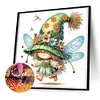 Diamond Painting-DIY Crystal Rhinestone Dragonfly Gnome