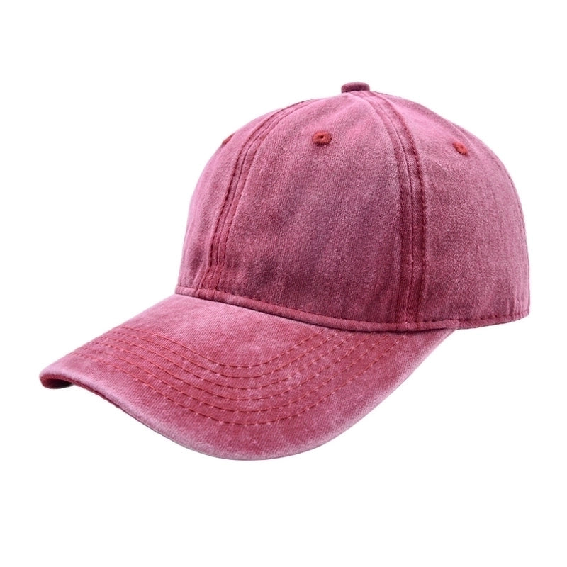 Unisex Retro Solid Color Curved Eaves Baseball Cap