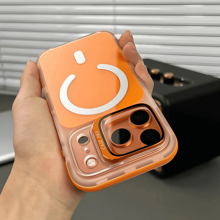 Glass Lens Stand Magnetic Case for iPhone 17 ProMax 