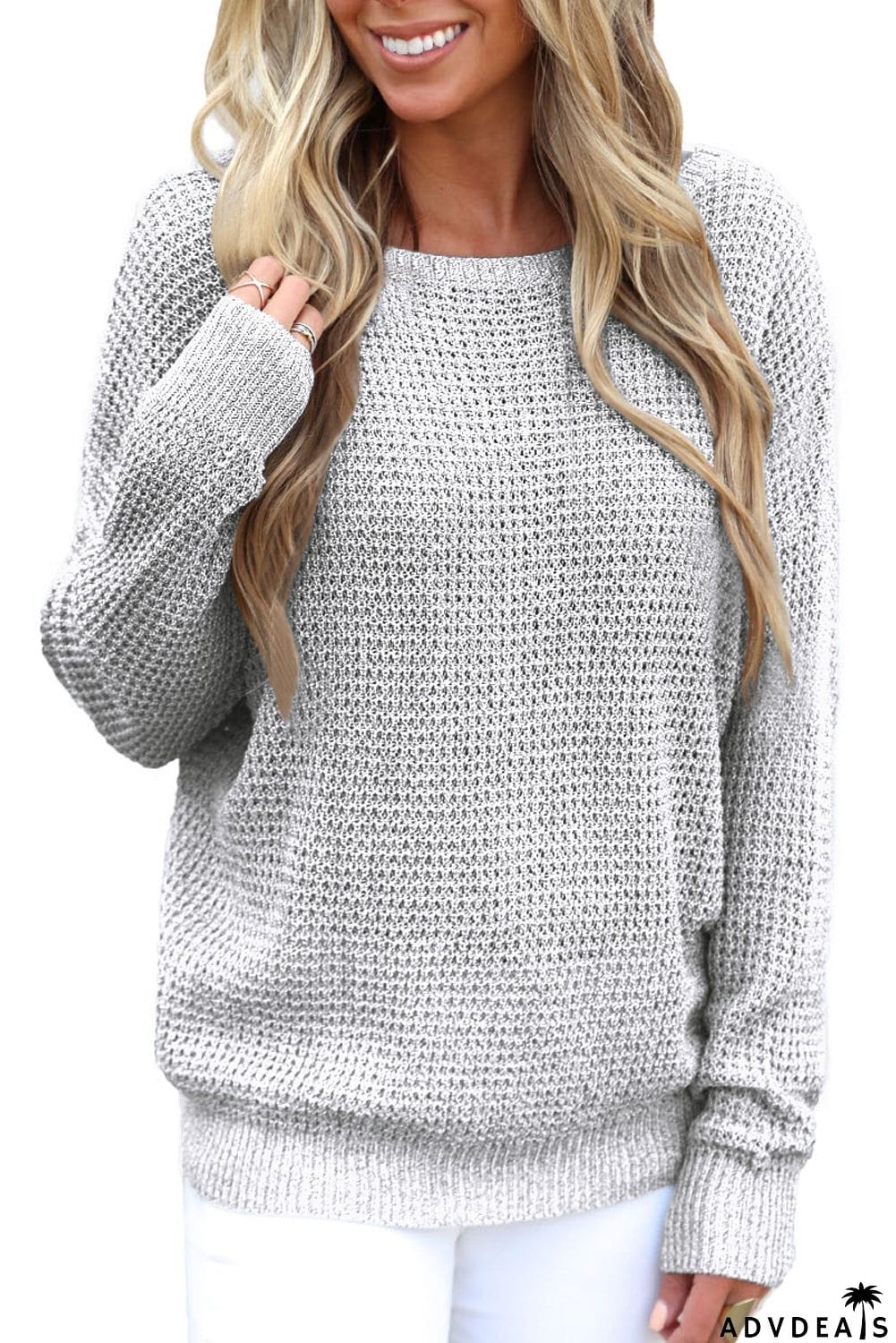 Cross Back Hollow-out Sweater