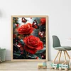 Butterfly Rose - 11CT Stamped Cross Stitch - 40*50cm - Flower
