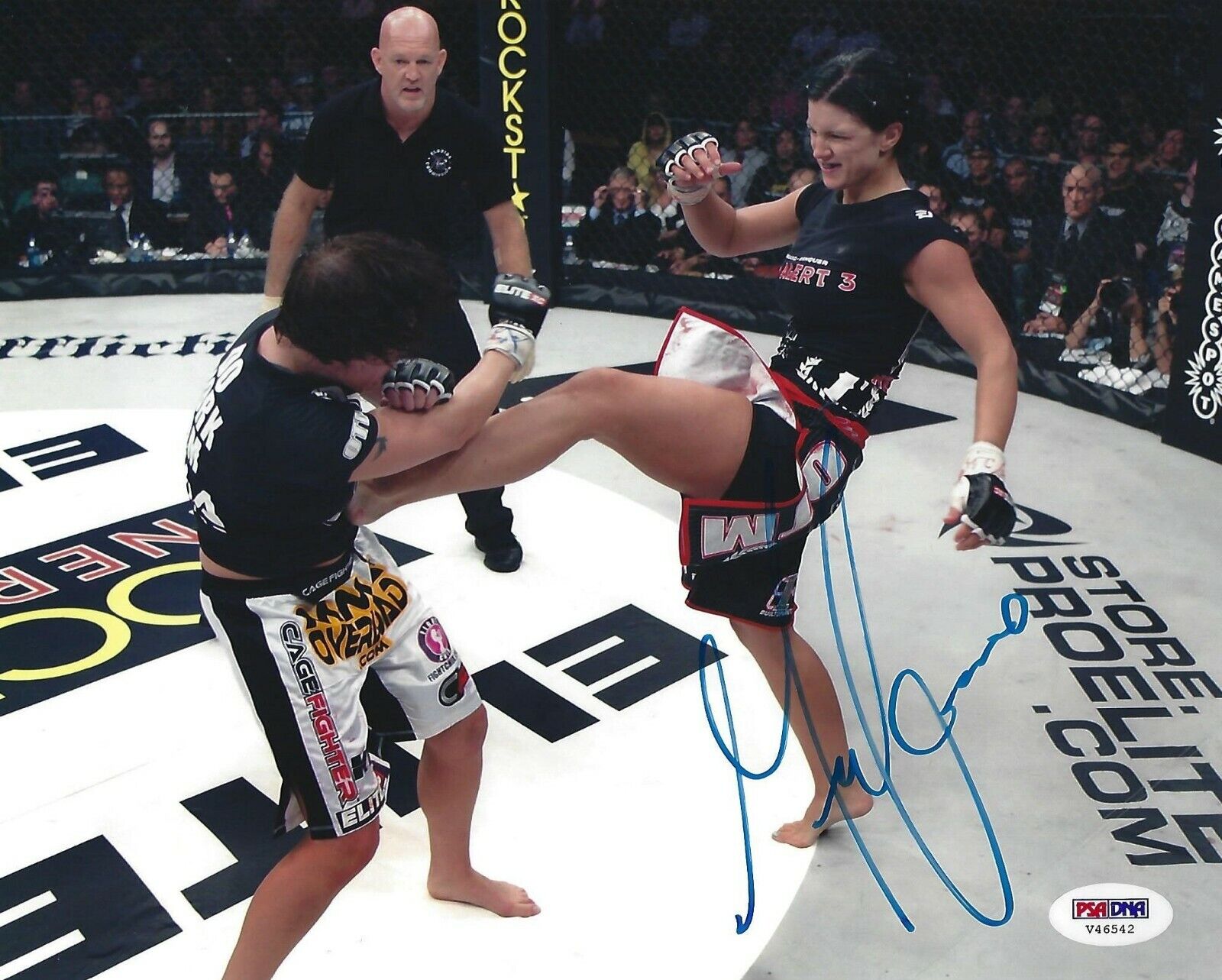 Gina Carano Signed UFC 8x10 Photo Poster painting PSA/DNA COA Auto'd Picture StrikeForce EliteXC