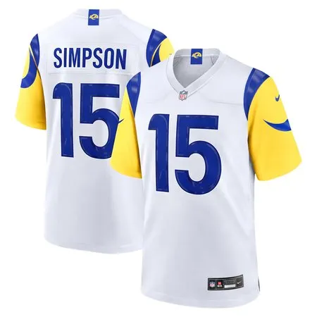 Youth Los Angeles Rams #15 Ty Simpson White 2026 NFL Draft Game Jersey