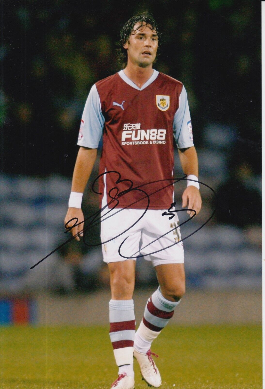 BURNLEY HAND SIGNED CHRIS EAGLES 12X8 Photo Poster painting.