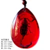 Insect Amber Pendant Natural Butterfly Specimen Insect Amber Necklace Children's Hanging Accessories