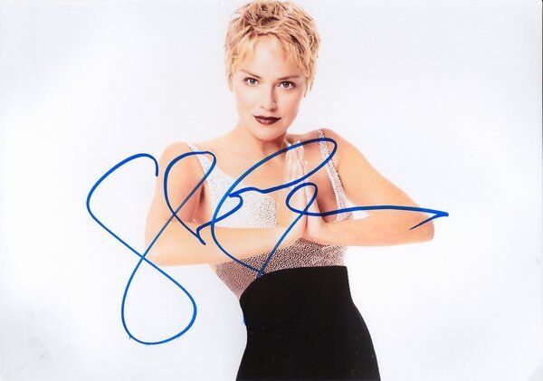 Sharon Stone genuine autograph Photo Poster painting 8x12