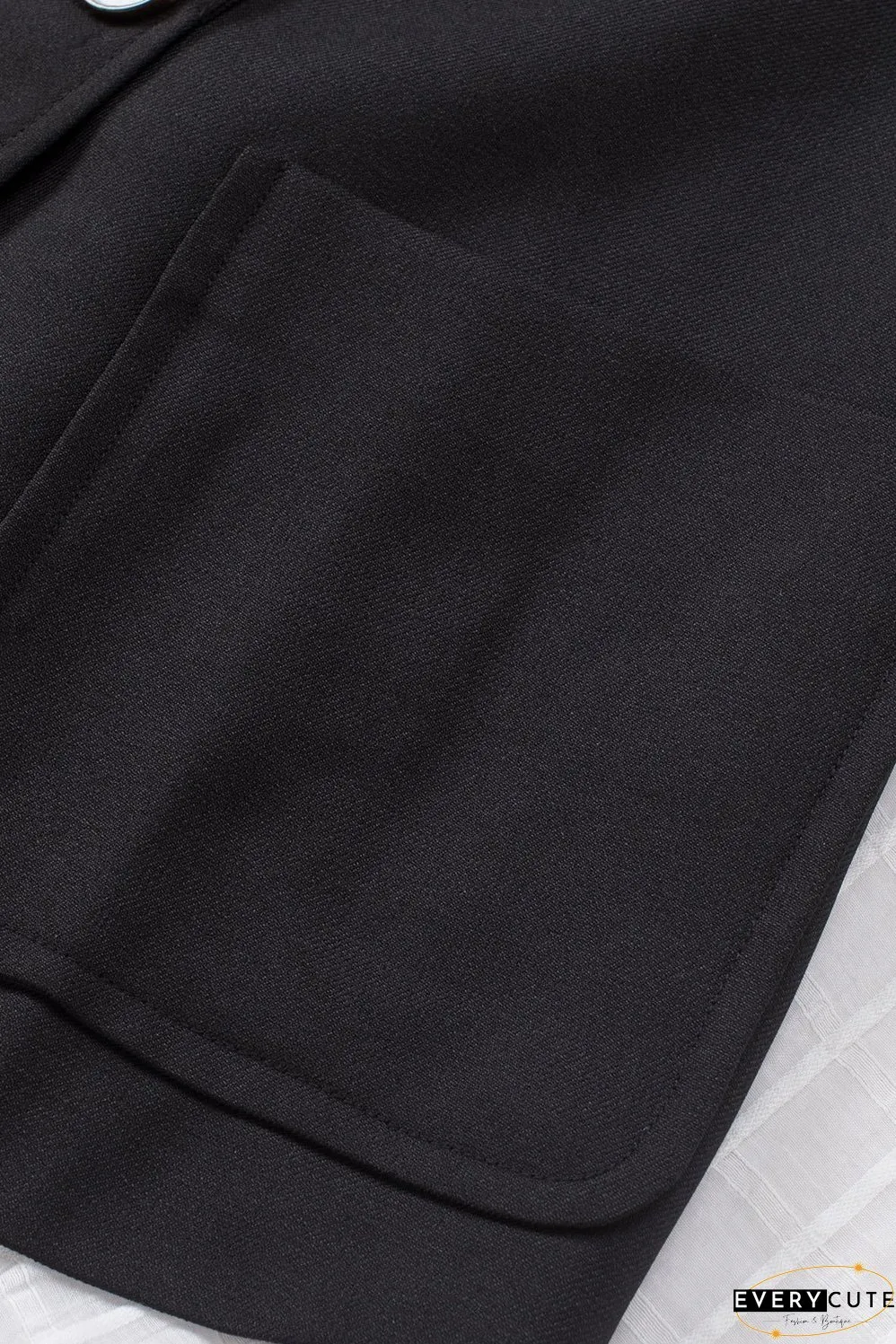 Solid Color Long Sleeve Blazer