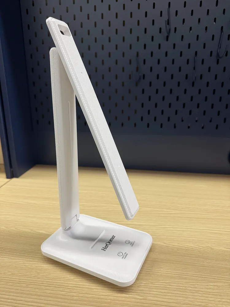 HerQorner Foldable LED Desk Lamp, Dimmable Eye-Caring Table Lamp for Study, Office & Bedroom
