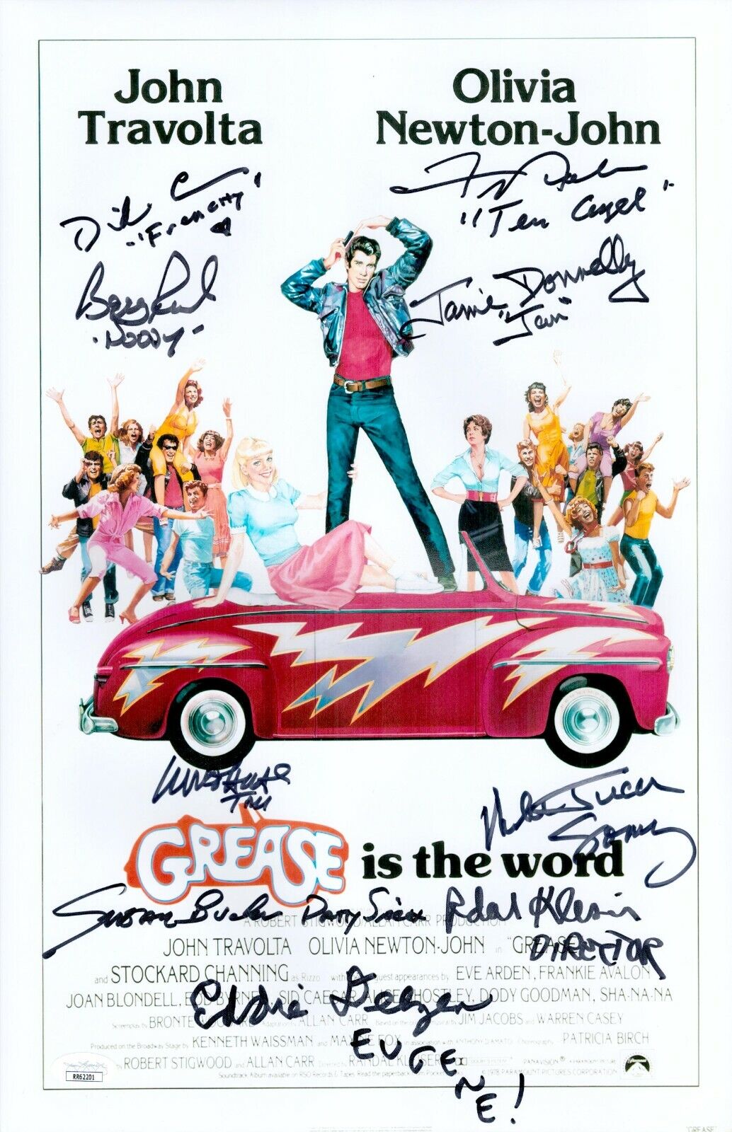 FRANKIE AVALON BARRY PEARL +7 Signed GREASE 11x17 Photo Poster painting Autograph JSA COA Cert