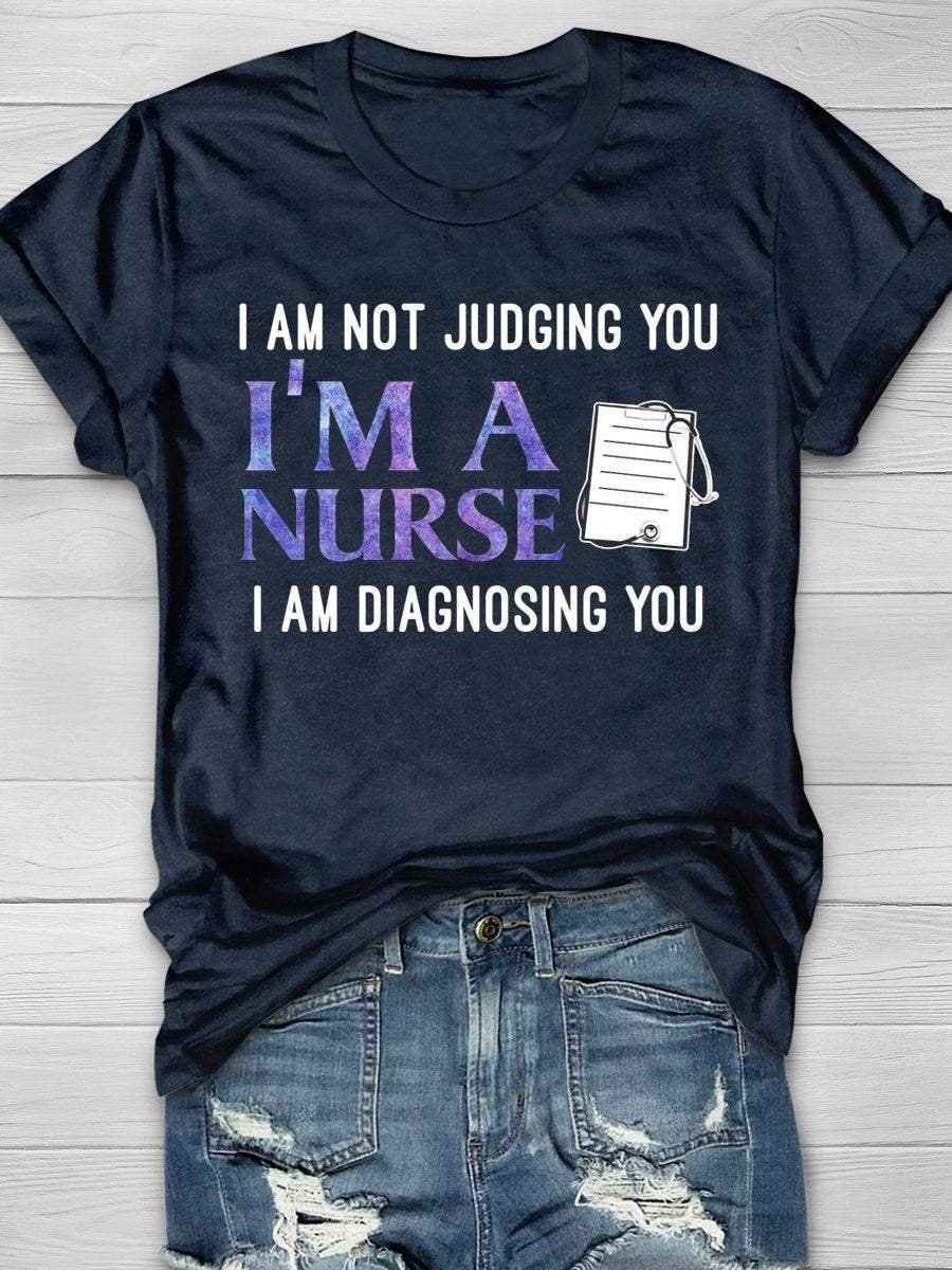 I Am A Nurse Print Short Sleeve T-shirt