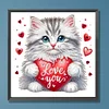 Diamond Painting-DIY Crystal Rhinestone Love Cat