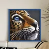 (US Only)Full Embroidery Beads Printed 9CT Leopard Head Cross Stitch Kit Decor 42x42cm