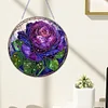  Purple Flowers-Single Side Drill-5D DIY Craft Pendant