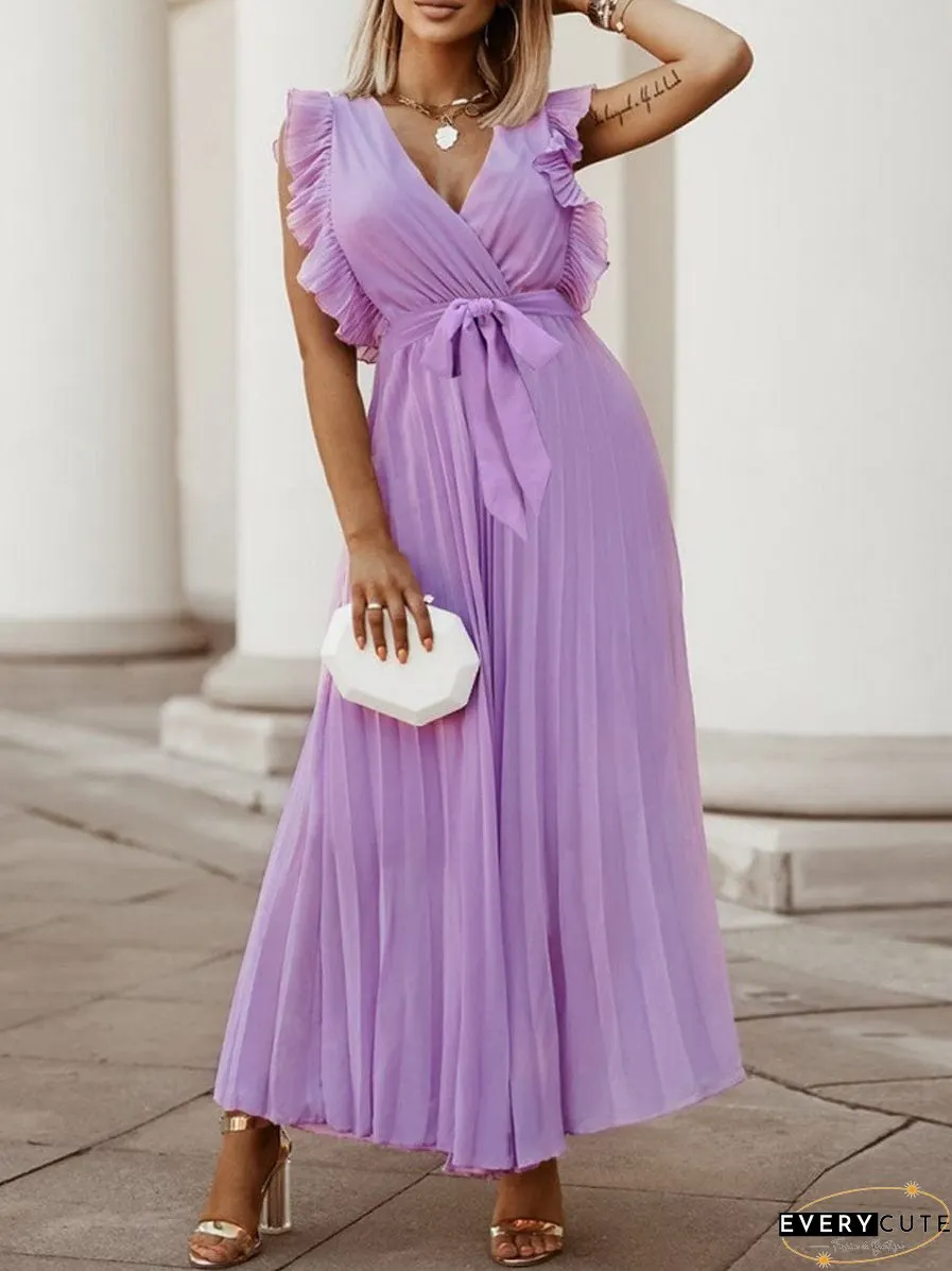 Party Dress with Flutter Sleeves