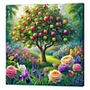 Framed Diamond Painting - Full Round Drill - Apple Tree (25x25cm)