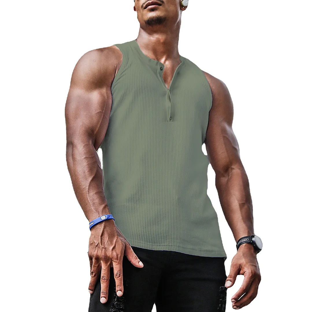 Men's Stretch Breathable Knitted Sports Sleeveless Top-inspireuse