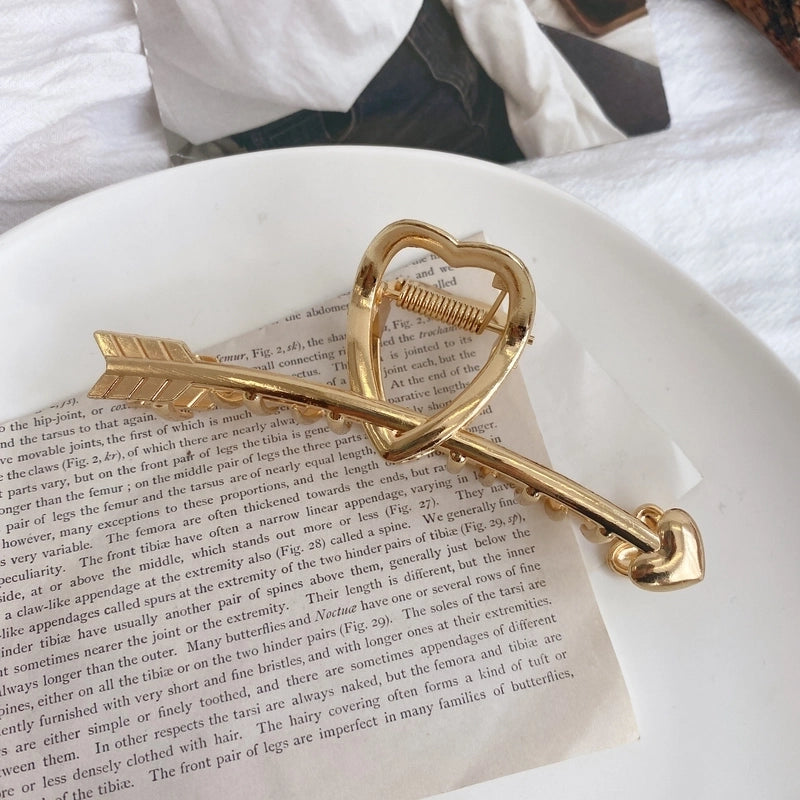 Metal Grab Clip Elegant Bow Hairpin Back Head Large Shark Clip French Pearl Clip Hair Accessories