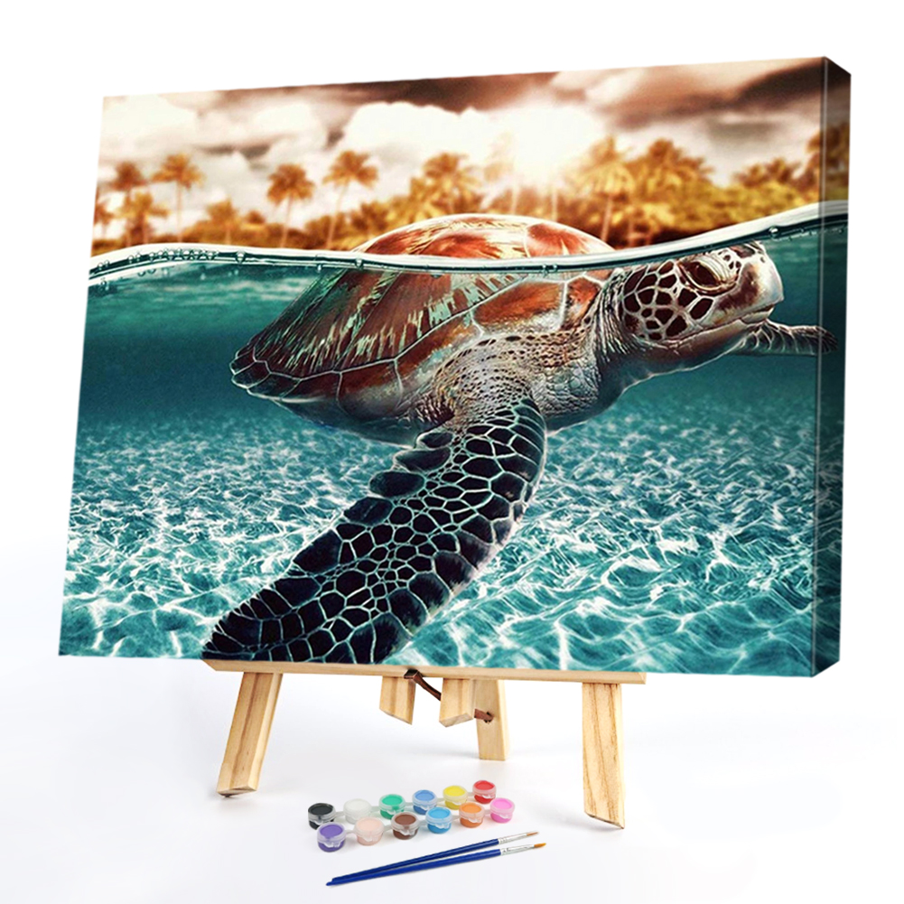 

40*50CM Paint By Numbers-Sea Turtle, 501 Original