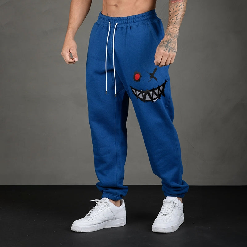 Evil Emoji Graphic Print Joggers Ⅱ